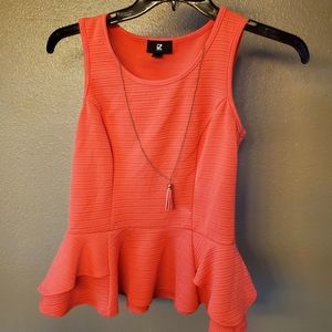 IZByer Peachy Orange Womens Top - M